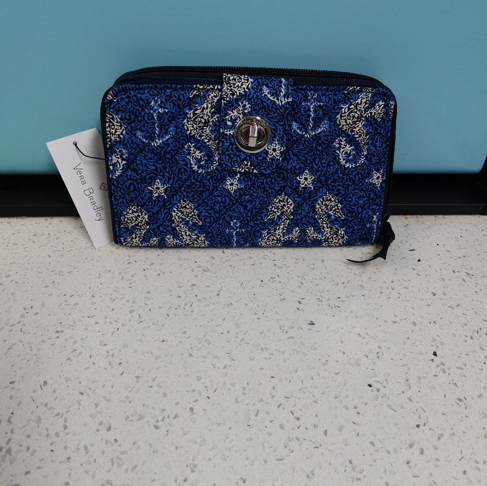 Vera Bradley Turnlock Wallet Seahorse Of Course NWT